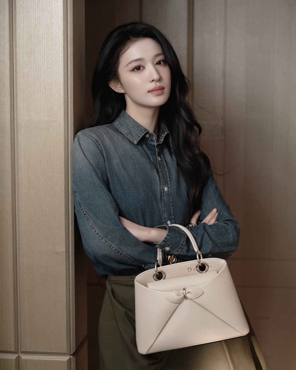 dior cigale geometric fold top handle shoulder bag